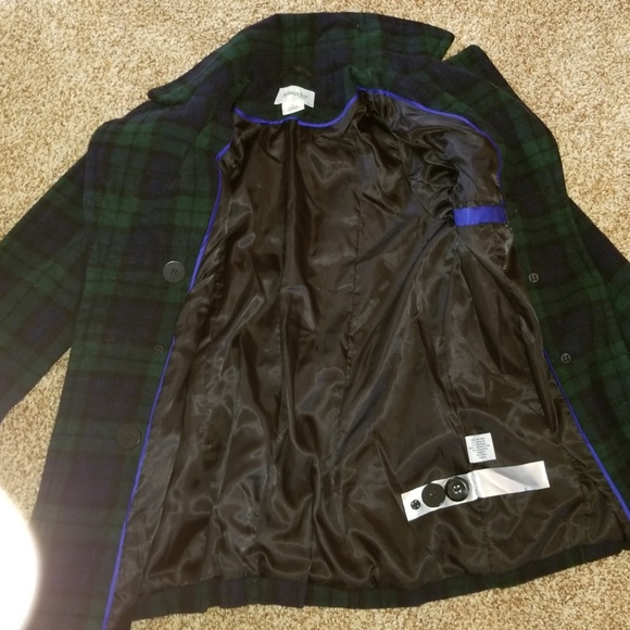 St. John's Bay green and blue pea coat! - Picture 4 of 9